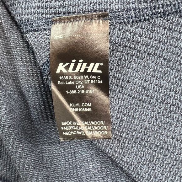 Kuhl Top Womens S Blue Petra Turtleneck Shirt Waffle Thimbholes Outdoor Hiking - Picture 4 of 11
